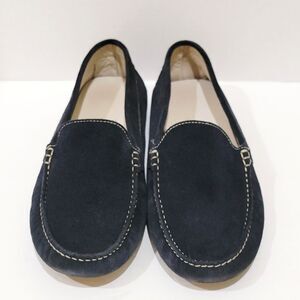 Michael Pasinkoff Mens Driving Shoes Sz 42 Navy Blue Suede Loafers Made in Italy